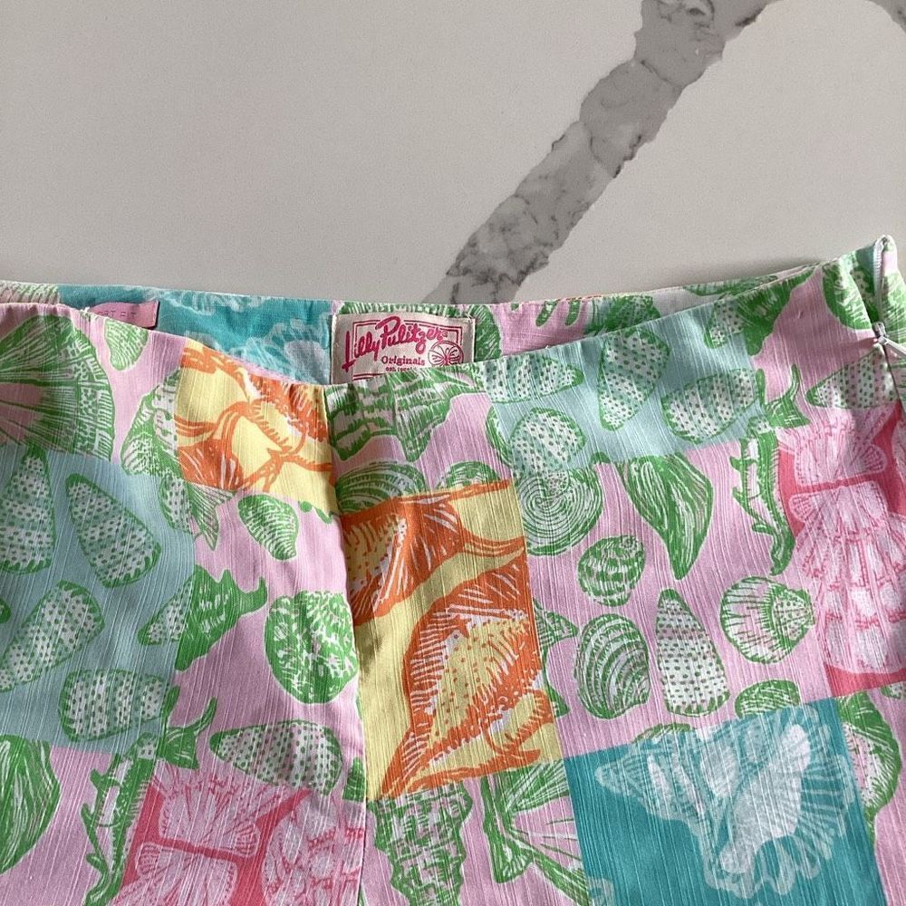 Lilly Pulitzer Originals Resort Fit Capri Sz 8 Seashells Beach Summer - Picture 2 of 10